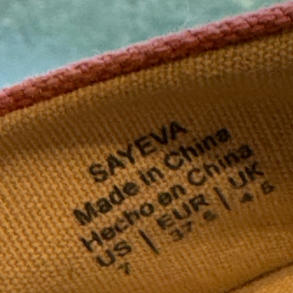 Kelly&Katie Sayeva summer espadrilles. Coral with cutout pattern. Like new - Picture 7 of 11